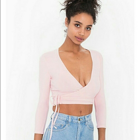 baby pink wrap top